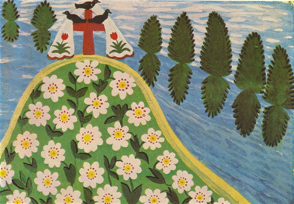 Image - Mariia Pryimachenko: A Cossack grave (1962).